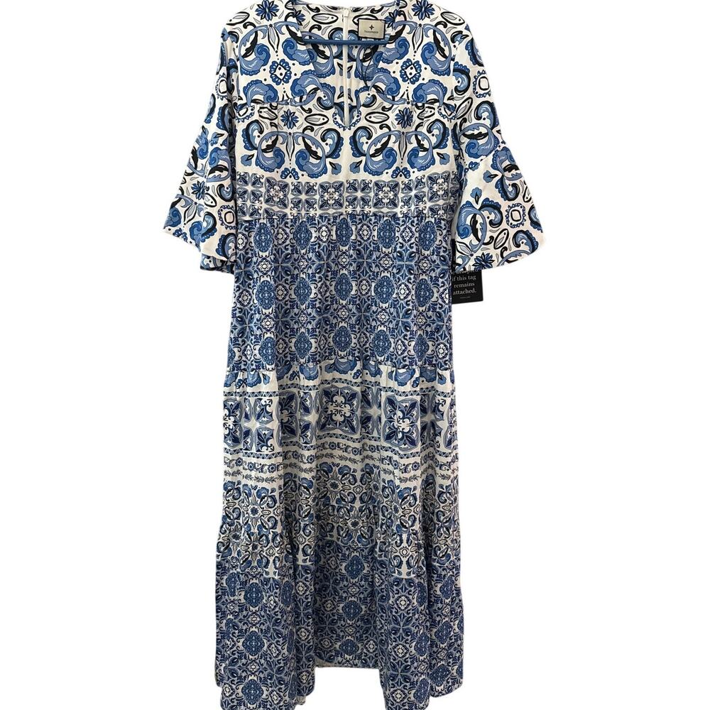 Tuckernuck Plus Majolica Tile Ginger Maxi Dress Size XXL - Picture 7 of 11